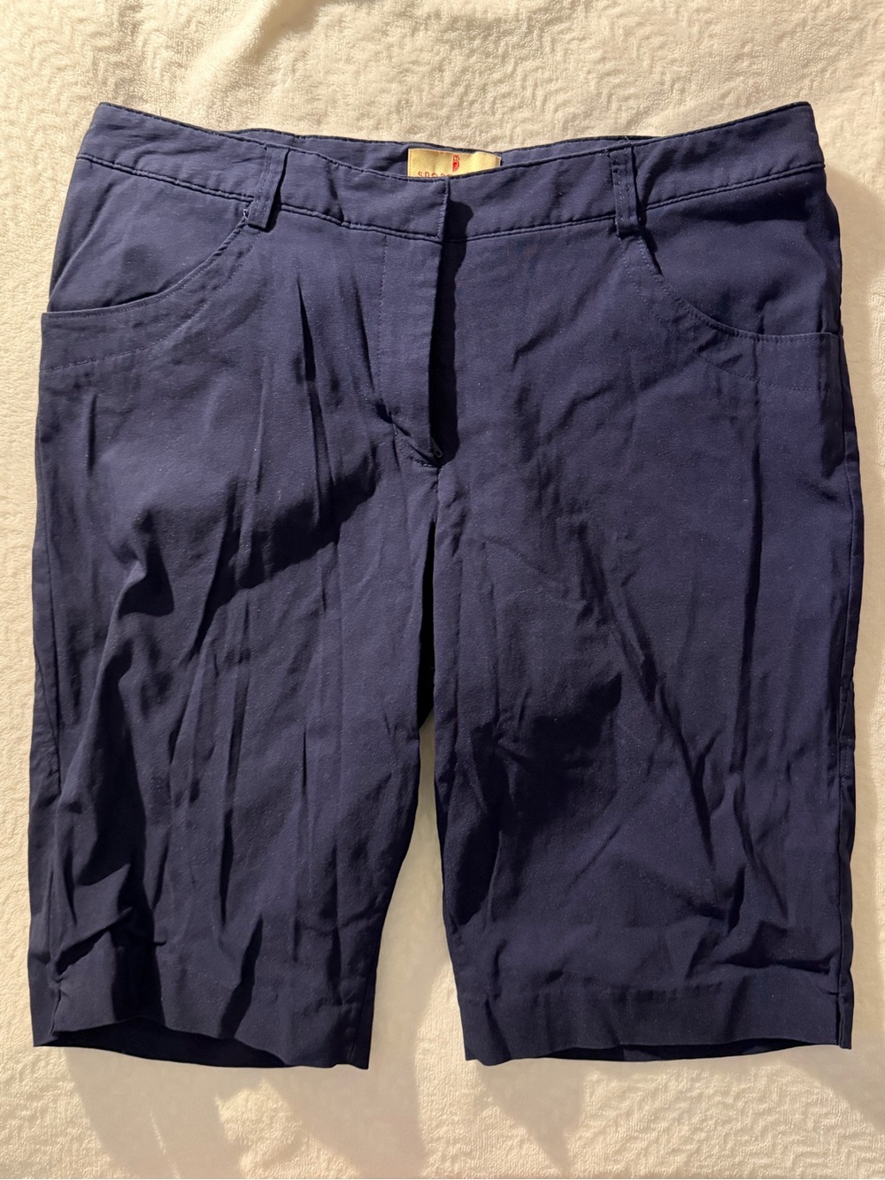 Sport Haley Navy Blue Stretch Golf Shorts | Size 10 - Picture 2 of 4